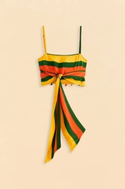 Farm Rio Yellow, Green & Red Striped Crop Top 11 Farm Rio Yellow, Green & Red Striped Crop Top -Farm Rio Shoop 310659 06