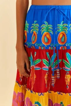 Farm Rio Off-White Vivid Garden Maxi Skirt 9 Farm Rio Off-White Vivid Garden Maxi Skirt -Farm Rio Shoop 310663 04