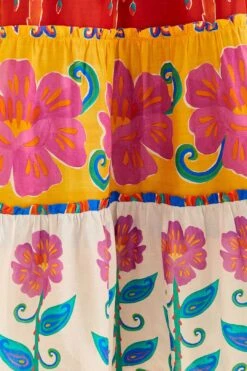 Farm Rio Off-White Vivid Garden Maxi Skirt 11 Farm Rio Off-White Vivid Garden Maxi Skirt -Farm Rio Shoop 310663 06