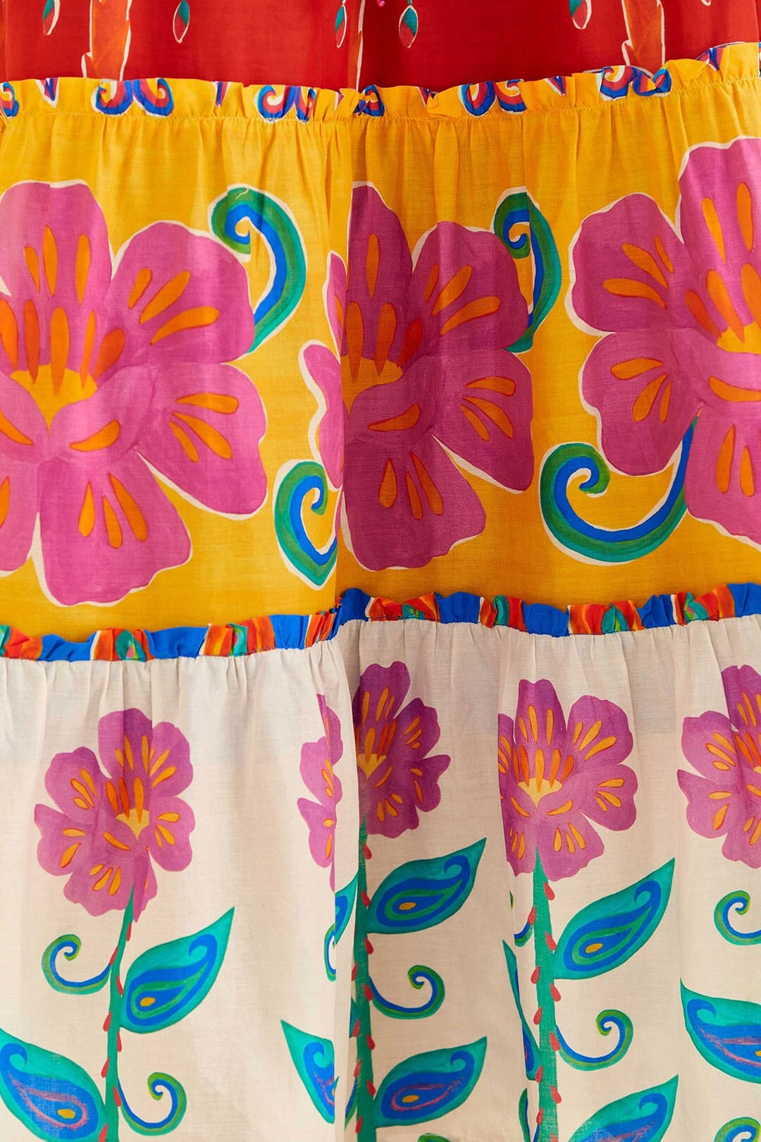 Farm Rio Off-White Vivid Garden Maxi Skirt 6 Farm Rio Off-White Vivid Garden Maxi Skirt - Image 6