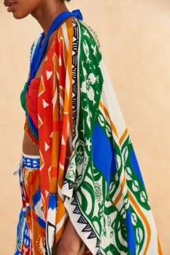 Farm Rio Off-White Pitta Colors Kimono -Farm Rio Shoop 310669 03