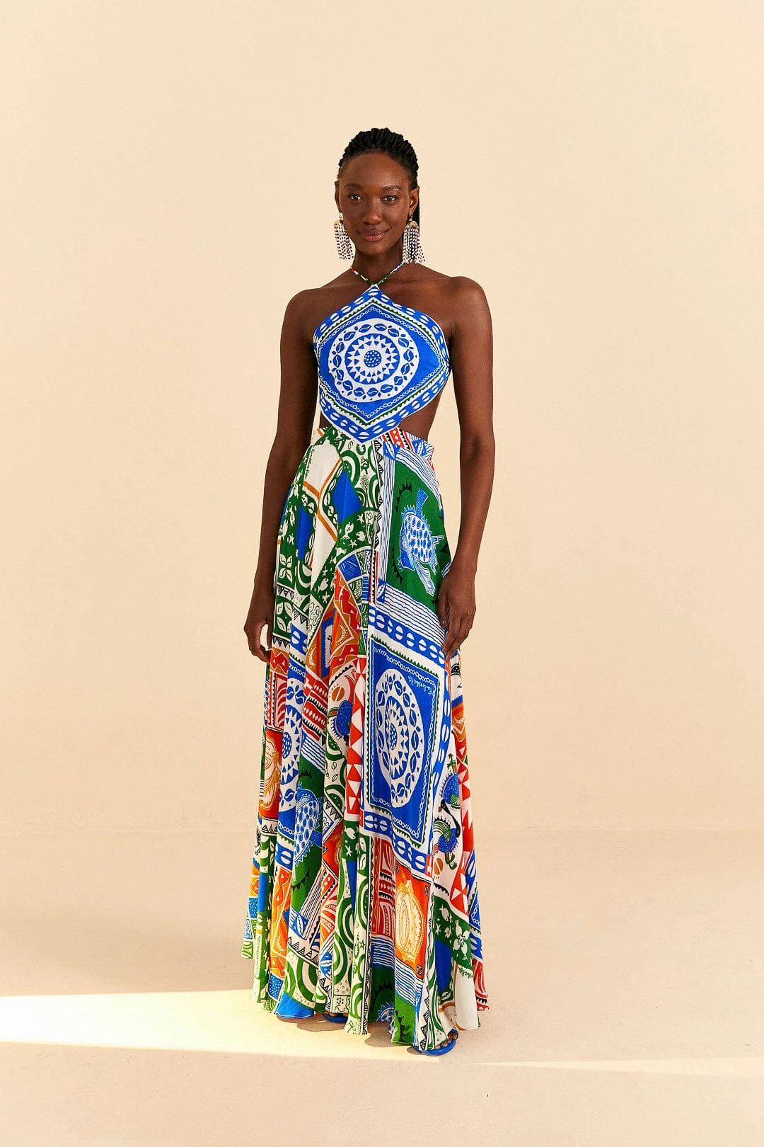 Farm Rio Off-White Pitta Colors Maxi Dress 1 Farm Rio Off-White Pitta Colors Maxi Dress