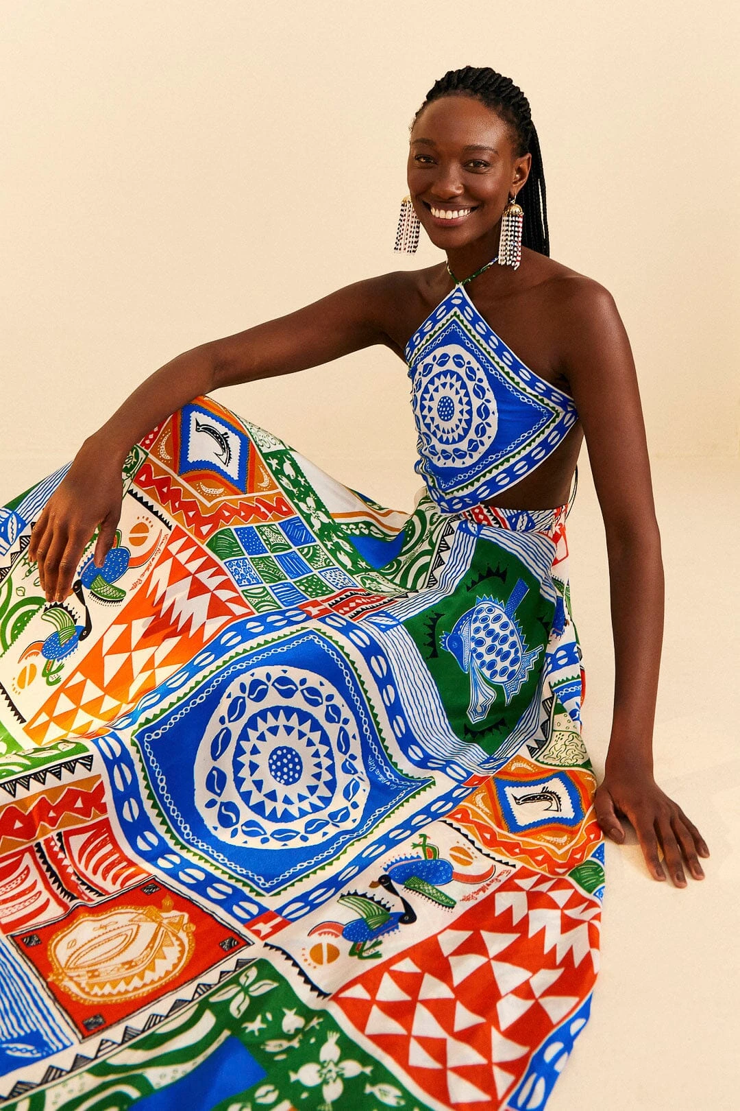 Farm Rio Off-White Pitta Colors Maxi Dress 2 Farm Rio Off-White Pitta Colors Maxi Dress - Image 2