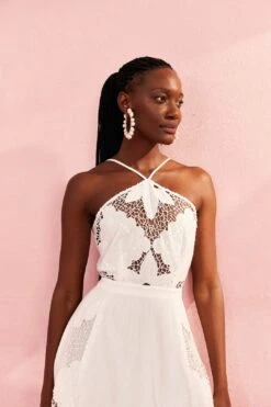 Farm Rio Off-White Embroidered Midi Dress 8 Farm Rio Off-White Embroidered Midi Dress -Farm Rio Shoop 310674 03