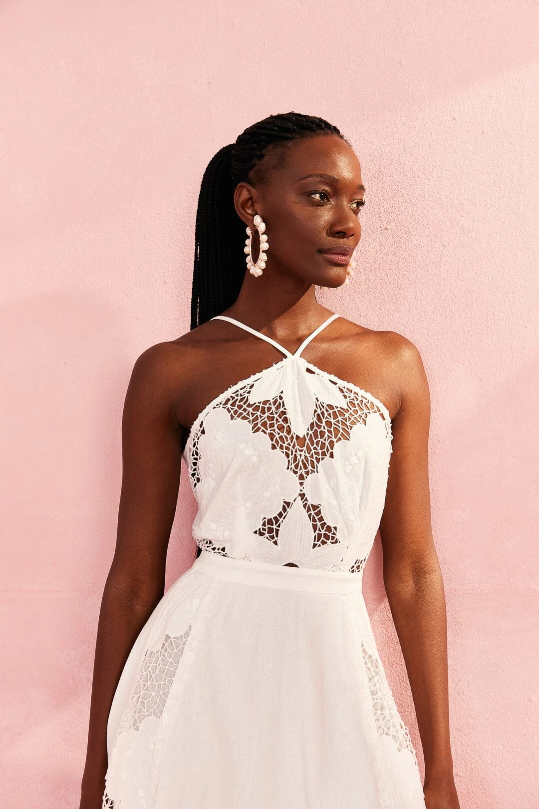 Farm Rio Off-White Embroidered Midi Dress 3 Farm Rio Off-White Embroidered Midi Dress - Image 3