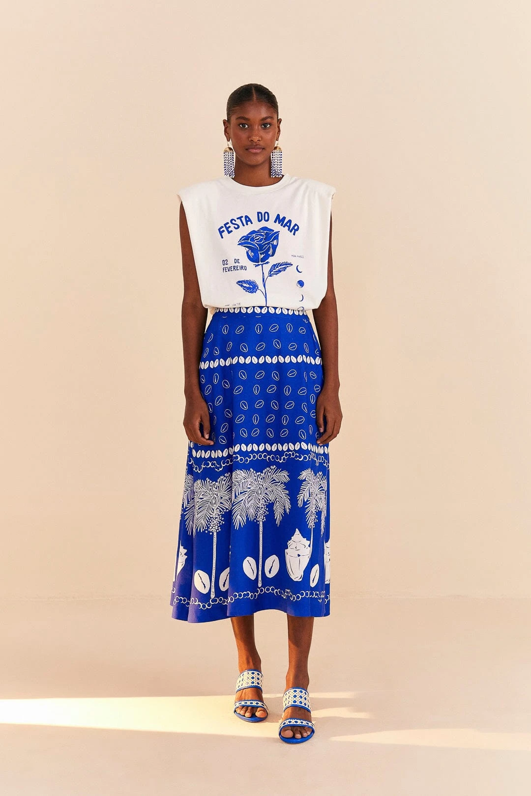 Farm Rio Festa Do Mar Organic Cotton T-Shirt 2 Farm Rio Festa Do Mar Organic Cotton T-Shirt - Image 2