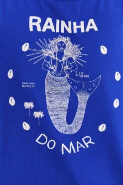 Farm Rio Blue Rainha Do Mar Organic Cotton T-Shirt 8 Farm Rio Blue Rainha Do Mar Organic Cotton T-Shirt -Farm Rio Shoop 310682 04