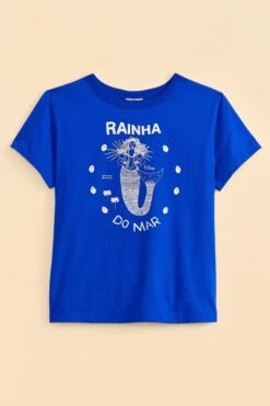 Farm Rio Blue Rainha Do Mar Organic Cotton T-Shirt 9 Farm Rio Blue Rainha Do Mar Organic Cotton T-Shirt -Farm Rio Shoop 310682 06