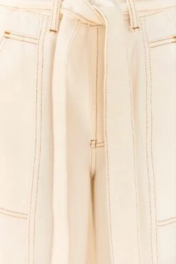 Farm Rio Off White Twill Pants 8 Farm Rio Off White Twill Pants -Farm Rio Shoop 311317 04