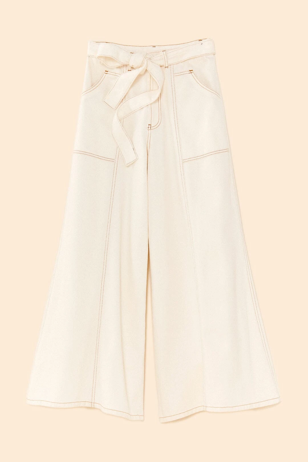 Farm Rio Off White Twill Pants 5 Farm Rio Off White Twill Pants - Image 5