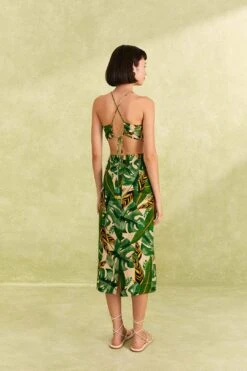 Farm Rio Tropical Leaves Midi Dress -Farm Rio Shoop 311337 04