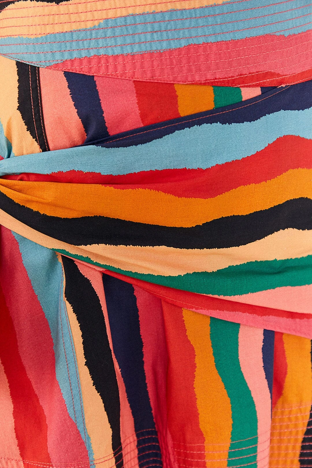 Farm Rio Super Fun Stripes Organic Cotton Mini Skirt 5 Farm Rio Super Fun Stripes Organic Cotton Mini Skirt - Image 5