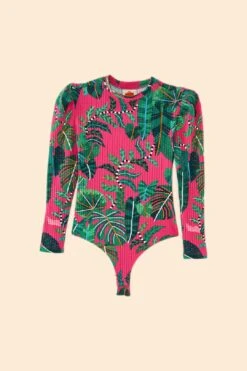 Farm Rio Pink Leaves Oganic Cotton Bodysuit -Farm Rio Shoop 311367 06
