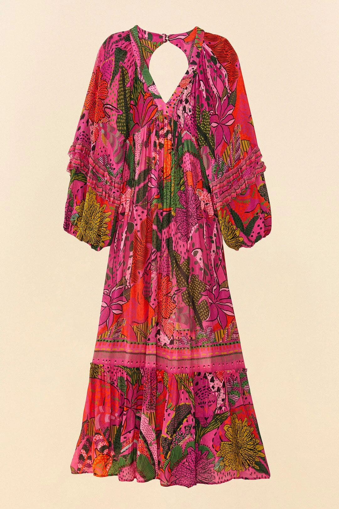 Farm Rio Pink Cool Leopards Maxi Dress 6 Farm Rio Pink Cool Leopards Maxi Dress - Image 6