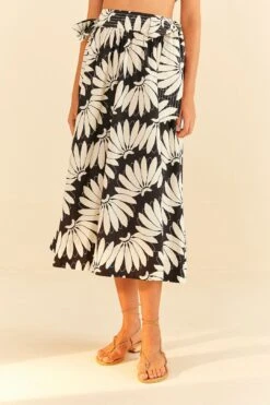 Farm Rio Black Copacabana Bow Midi Skirt -Farm Rio Shoop 311375 03