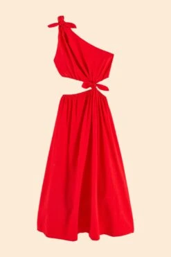 Red Knot Midi Dress -Farm Rio Shoop 311386 06