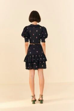 Farm Rio Zodiac Cross Stitch Mini Skirt -Farm Rio Shoop 311416 03 1