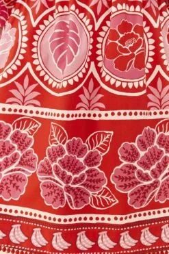 Farm Rio Red Summer Sunrise Organic Cotton Mini Dress -Farm Rio Shoop 311432 05