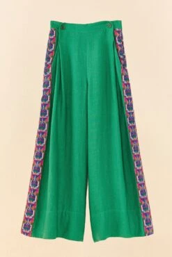 Farm Rio Embroided Green Pants -Farm Rio Shoop 311436 06