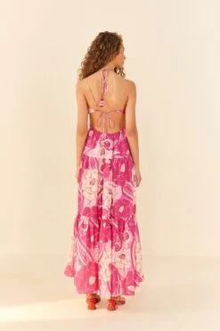 Pink Tropical Groove Maxi Dress -Farm Rio Shoop 311532 03