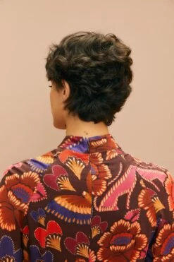 Farm Rio Brown Bright Flora Long Sleeve Mini Dress -Farm Rio Shoop 311972 05