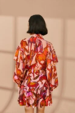 Farm Rio Rose Wild Horses Tiered Mini Skirt -Farm Rio Shoop 311997 04