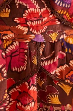 Farm Rio Brown Bright Flora Mini Skirt 10 Farm Rio Brown Bright Flora Mini Skirt -Farm Rio Shoop 312014 05