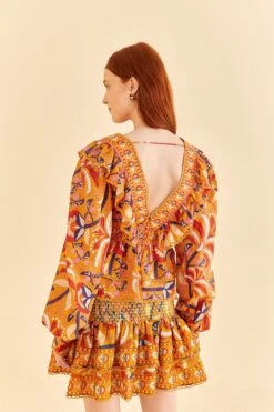 Farm Rio Yellow Palms Party Ruffle Blouse 10 Farm Rio Yellow Palms Party Ruffle Blouse -Farm Rio Shoop 312021 04