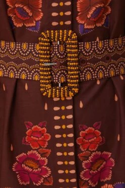 Farm Rio Brown Bright Flora Short Sleeve Mini Dress 9 Farm Rio Brown Bright Flora Short Sleeve Mini Dress -Farm Rio Shoop 312050 06