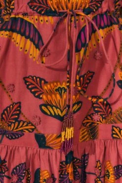 Farm Rio Blush Living Bloom Short Sleeve Mini Dress -Farm Rio Shoop 312186 05