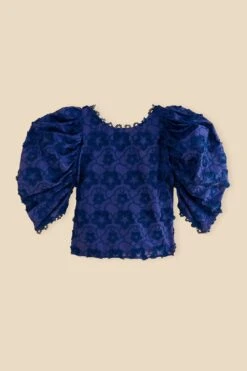 Farm Rio Navy Blue 3d Star Texture Blouse 13 Farm Rio Navy Blue 3d Star Texture Blouse -Farm Rio Shoop 312282 07