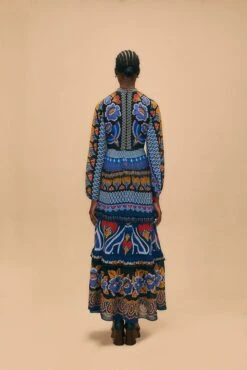 Farm Rio Black Ainika Sparkle Long Sleeve Maxi Dress 9 Farm Rio Black Ainika Sparkle Long Sleeve Maxi Dress -Farm Rio Shoop 312343 04