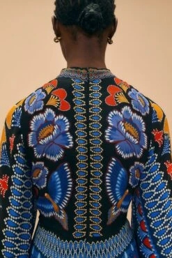 Farm Rio Black Ainika Sparkle Long Sleeve Maxi Dress 10 Farm Rio Black Ainika Sparkle Long Sleeve Maxi Dress -Farm Rio Shoop 312343 05