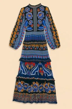 Farm Rio Black Ainika Sparkle Long Sleeve Maxi Dress 11 Farm Rio Black Ainika Sparkle Long Sleeve Maxi Dress -Farm Rio Shoop 312343 07