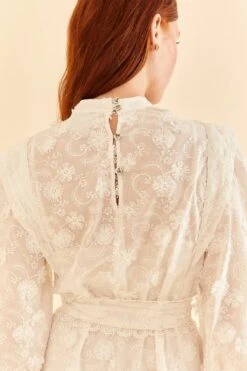 Farm Rio Off-White 3d Flower Pleated Mini Dress 14 Farm Rio Off-White 3d Flower Pleated Mini Dress -Farm Rio Shoop 312366 06