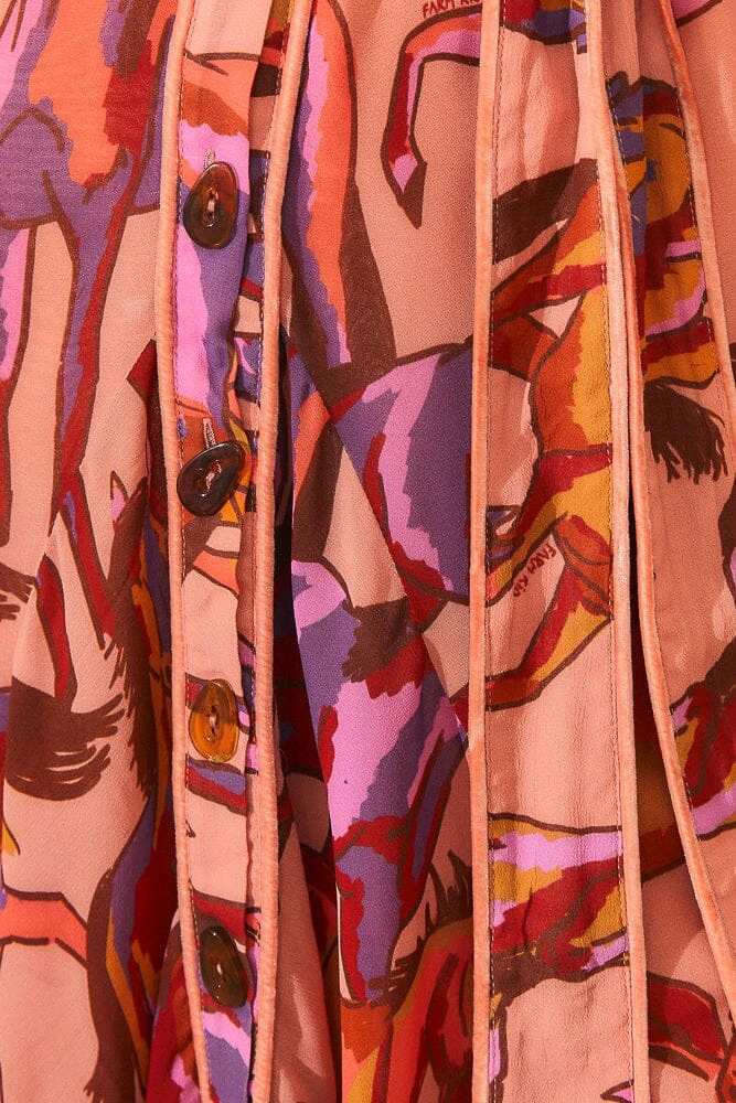 Farm Rio Rose Wild Horses Long Sleeve Mini Dress 5 Farm Rio Rose Wild Horses Long Sleeve Mini Dress - Image 5