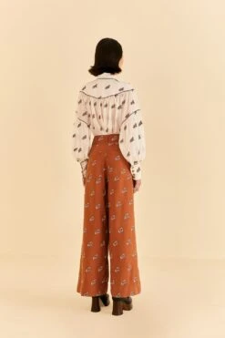 Farm Rio Caramel Embroidered Horses Pants -Farm Rio Shoop 312388 04