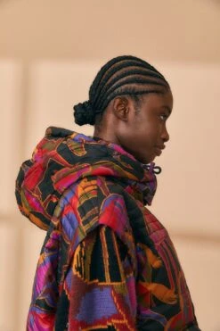 Farm Rio Black Wild Horses Reversible Puffer Jacket -Farm Rio Shoop 312503 05