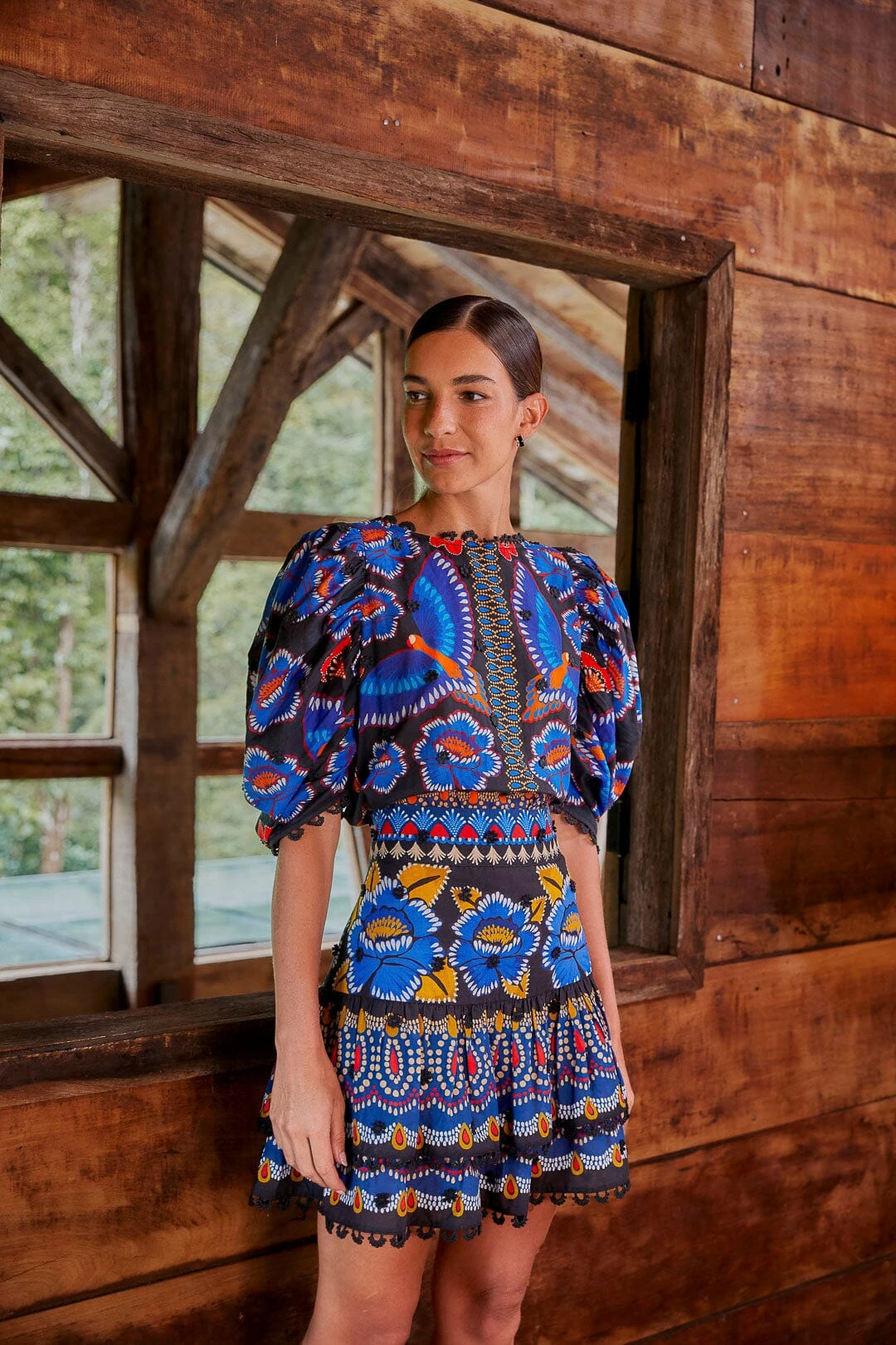 Farm Rio Black Ainika Sparkle Mini Skirt 2 Farm Rio Black Ainika Sparkle Mini Skirt - Image 2