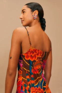 Farm Rio Vintage Wave Multicolor Lenzing™ Ecovero™ Viscose Maxi Dress 9 Farm Rio Vintage Wave Multicolor Lenzing™ Ecovero™ Viscose Maxi Dress -Farm Rio Shoop 312607 03