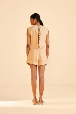 Farm Rio Sand Richelieu Sleeveless Crop Top -Farm Rio Shoop 313592 04