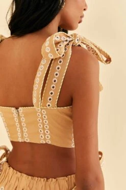 Farm Rio Sand Richelieu Sleeveless Midi Dress -Farm Rio Shoop 313594 04