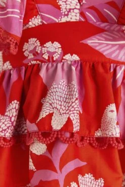 Farm Rio Red Dewdrop Floral Sleeveless Blouse 7 Farm Rio Red Dewdrop Floral Sleeveless Blouse -Farm Rio Shoop 313598 04