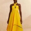 Farm Rio Yellow Sleeveless Maxi Dress