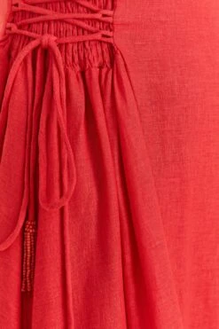 Farm Rio Red Sleeveless Midi Dress 10 Farm Rio Red Sleeveless Midi Dress -Farm Rio Shoop 313607 05