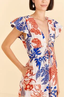 Farm Rio Off-White Mixed Lobsters Midi Dress 8 Farm Rio Off-White Mixed Lobsters Midi Dress -Farm Rio Shoop 313608 03