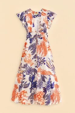 Farm Rio Off-White Mixed Lobsters Midi Dress 10 Farm Rio Off-White Mixed Lobsters Midi Dress -Farm Rio Shoop 313608 06