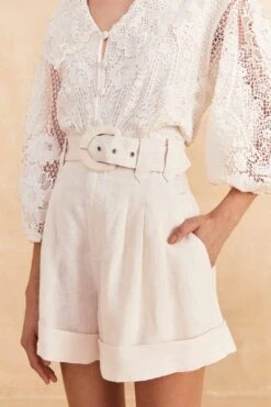 Farm Rio Off-White Tailored Shorts 8 Farm Rio Off-White Tailored Shorts -Farm Rio Shoop 313614 03