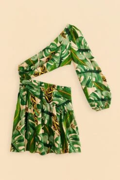 Farm Rio Tropical Leaves One Shoulder Mini Dress 9 Farm Rio Tropical Leaves One Shoulder Mini Dress -Farm Rio Shoop 313620 05