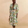 Farm Rio Tropical Paradise Midi Skirt